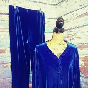 Bechamel velour casual pant suit